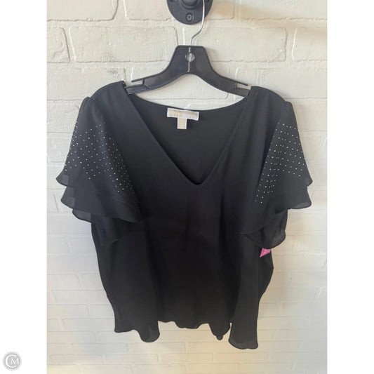 Top Short Sleeve By Michael By Michael Kors In Black, Size: 1x