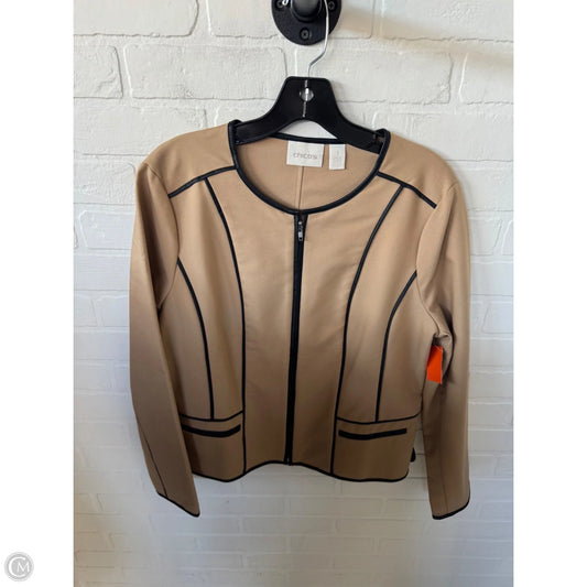Blazer By Chicos In Black & Tan, Size: M