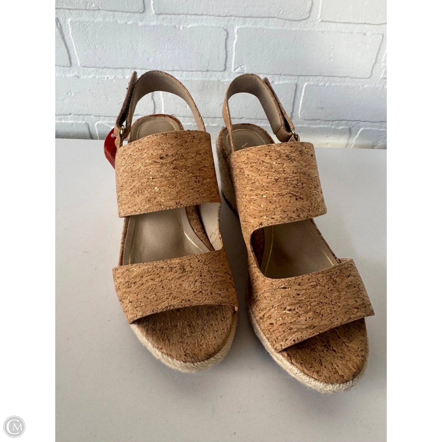 Sandals Heels Wedge By Vionic In Tan, Size: 8