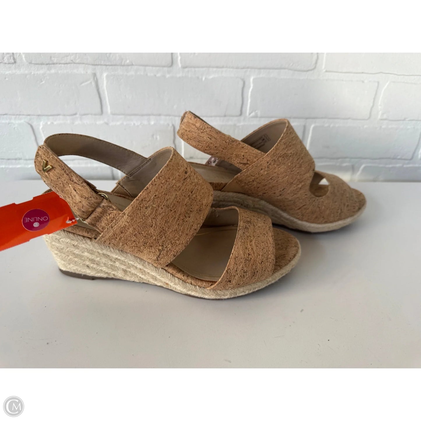 Sandals Heels Wedge By Vionic In Tan, Size: 8