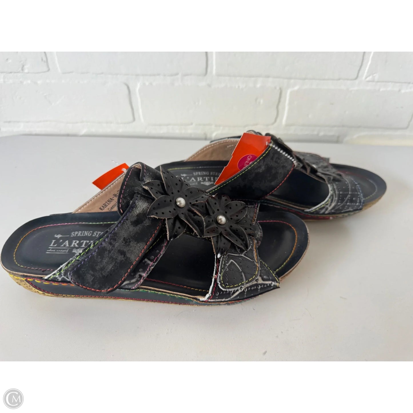 Sandals Flats By Spring Step In Blue, Size: 7.5