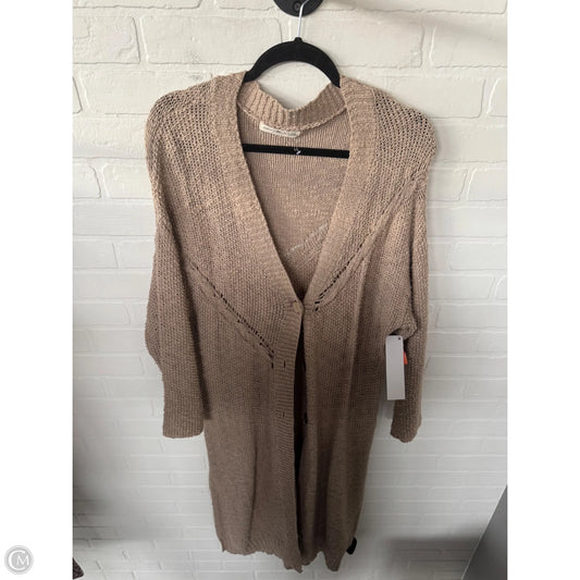 Sweater Cardigan By Natural Life In Tan, Size: L