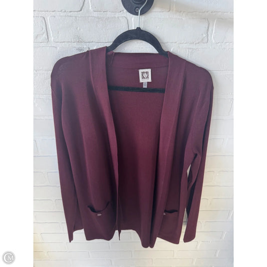 Sweater Cardigan By Anne Klein In Red, Size: M