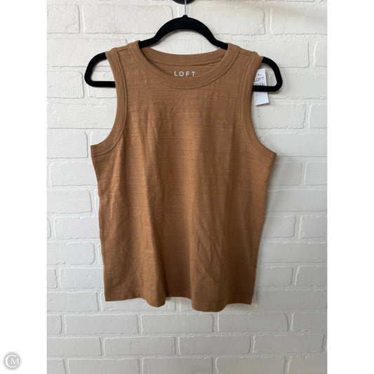 Top Sleeveless Basic By Loft In Tan, Size: M