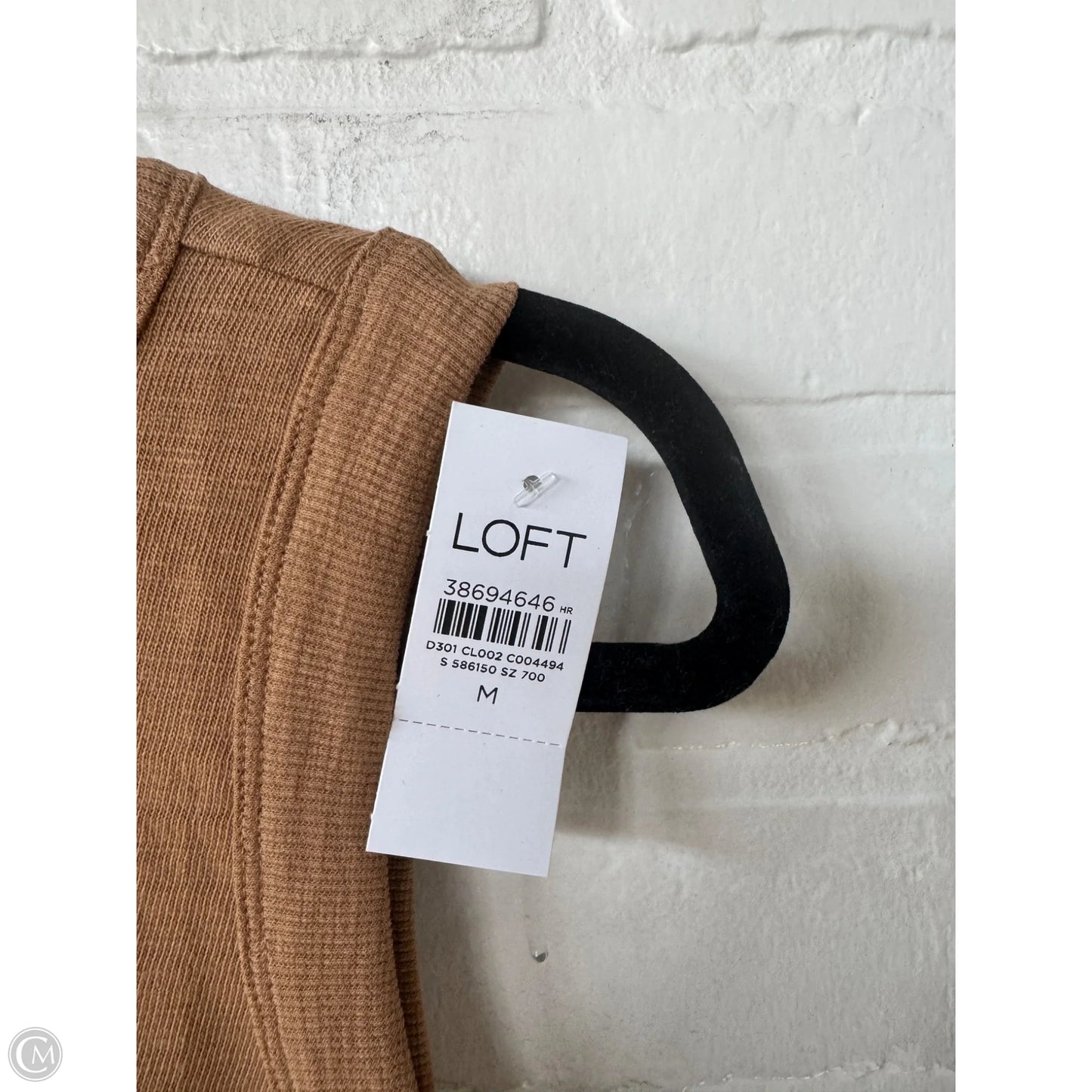 Top Sleeveless Basic By Loft In Tan, Size: M