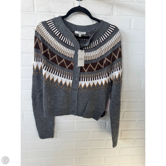 Sweater Cardigan By Cmc In Brown & Grey, Size: S