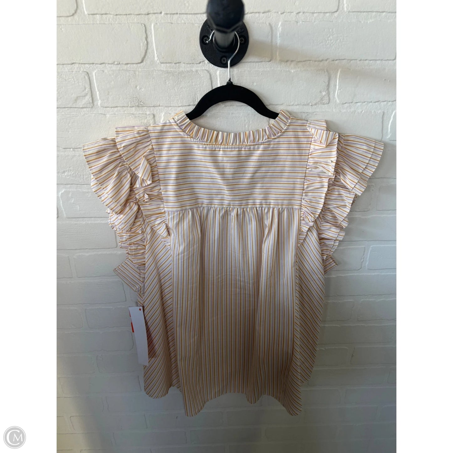 Top Short Sleeve By Worthington In Orange & Purple, Size: Xxl
