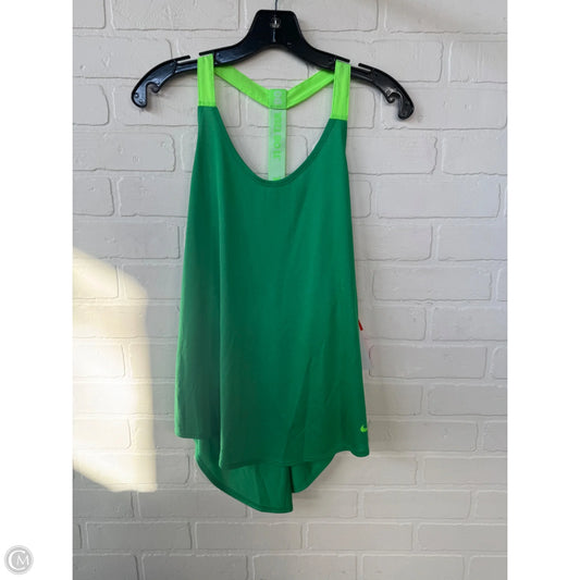 Athletic Tank Top By Nike In Green, Size: M