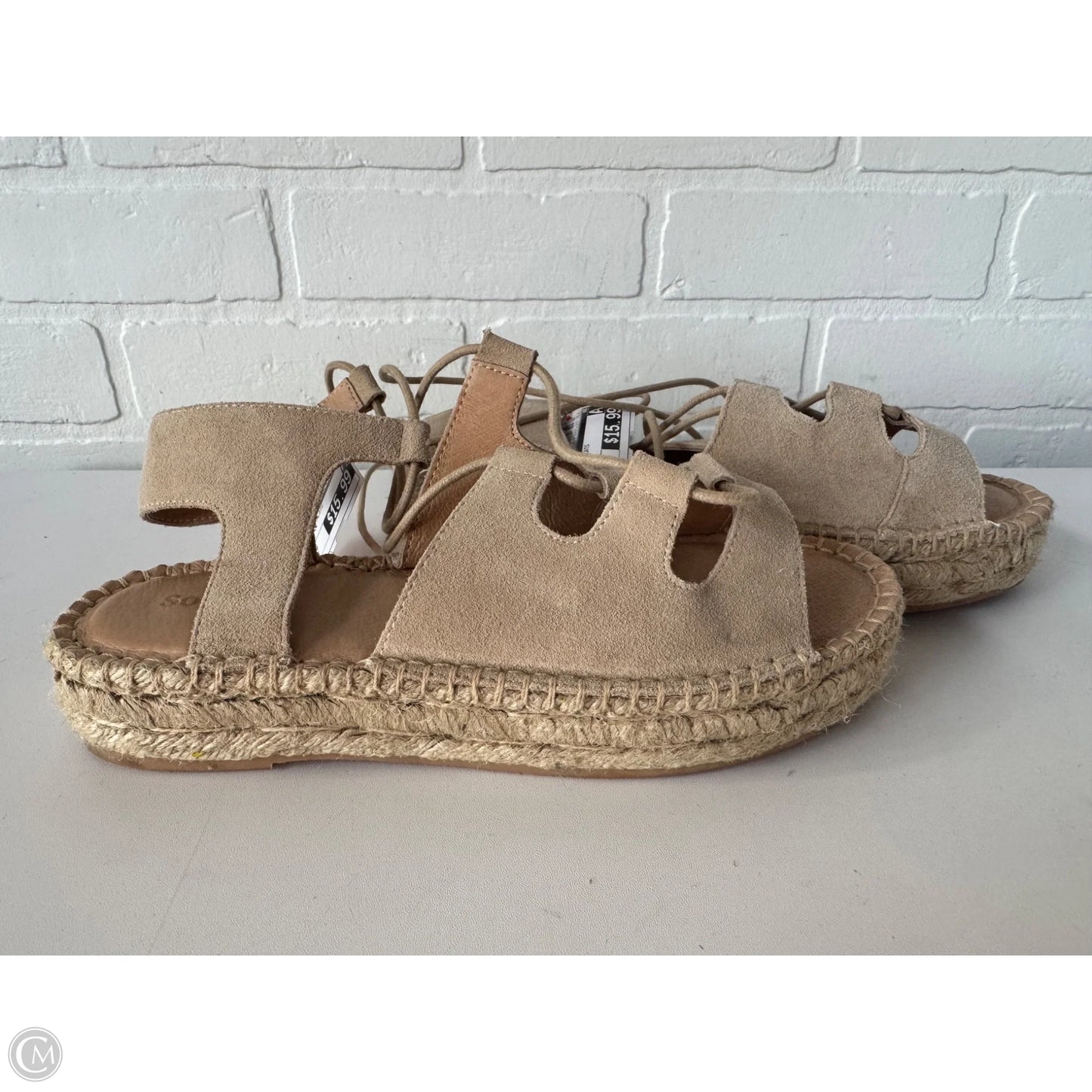 Sandals Flats By Soludos In Tan, Size: 8