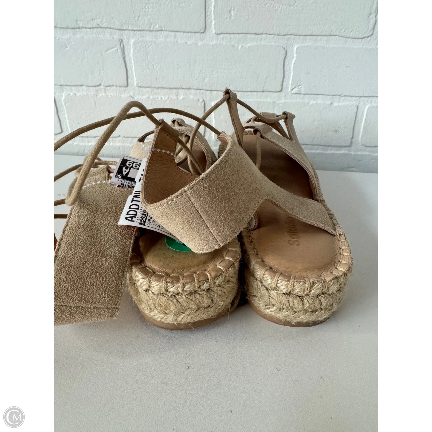 Sandals Flats By Soludos In Tan, Size: 8