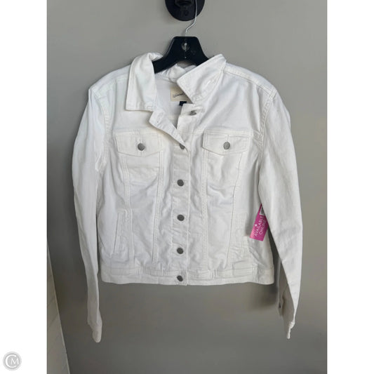 Jacket Denim By Universal Thread In White Denim, Size: L