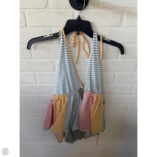 Top Sleeveless By Anthropologie In Blue & White, Size: L