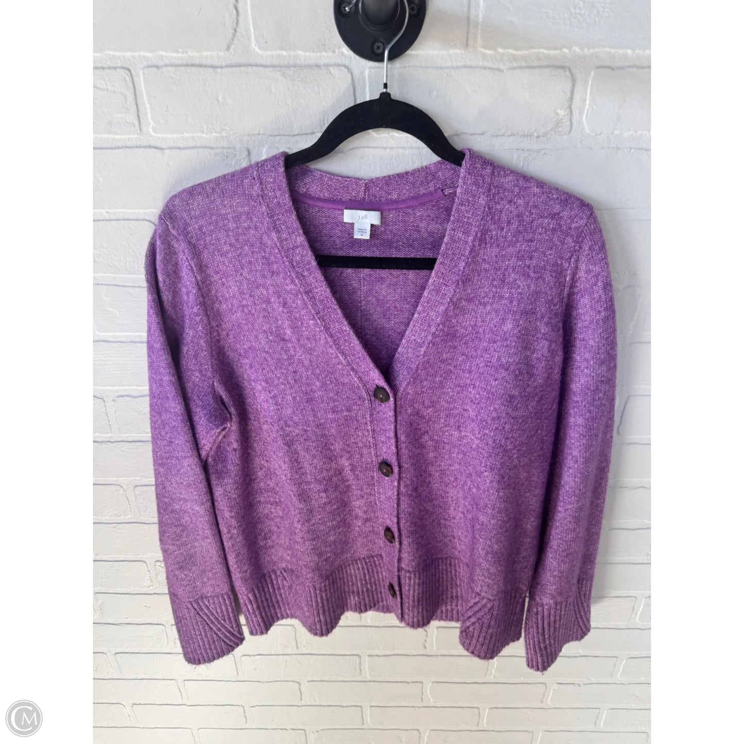 Sweater Cardigan By J. Jill In Purple, Size: M