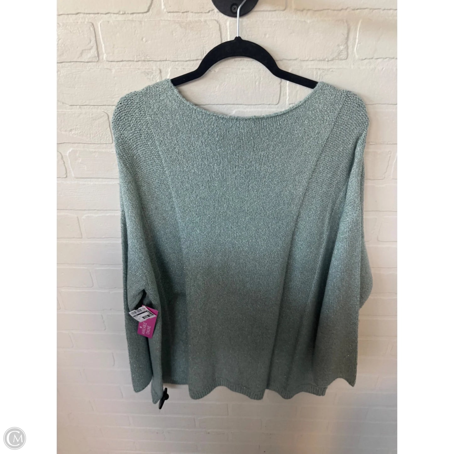Sweater By J. Jill In Green & Silver, Size: Xl