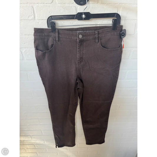 Jeans Boyfriend By Chicos In Brown Denim, Size: 12