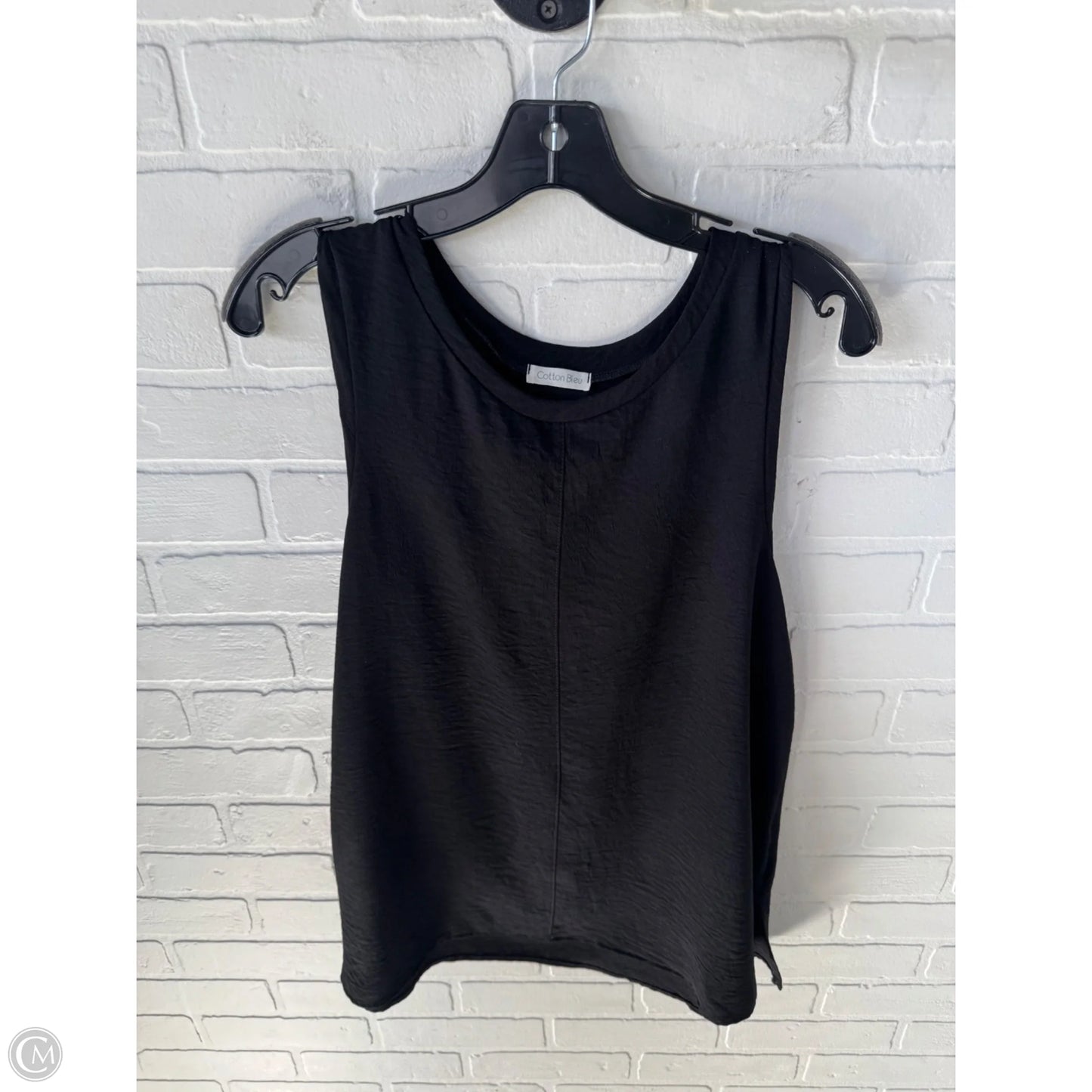Top Sleeveless Basic By Cotton Bleu In Black, Size: L