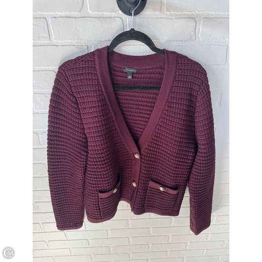 Sweater Cardigan By Talbots In Purple, Size: L