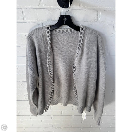 Sweater Cardigan By Commense In Grey, Size: Xl