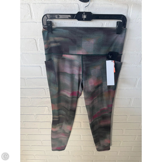Athletic Leggings By Athleta In Green & Pink, Size: 8