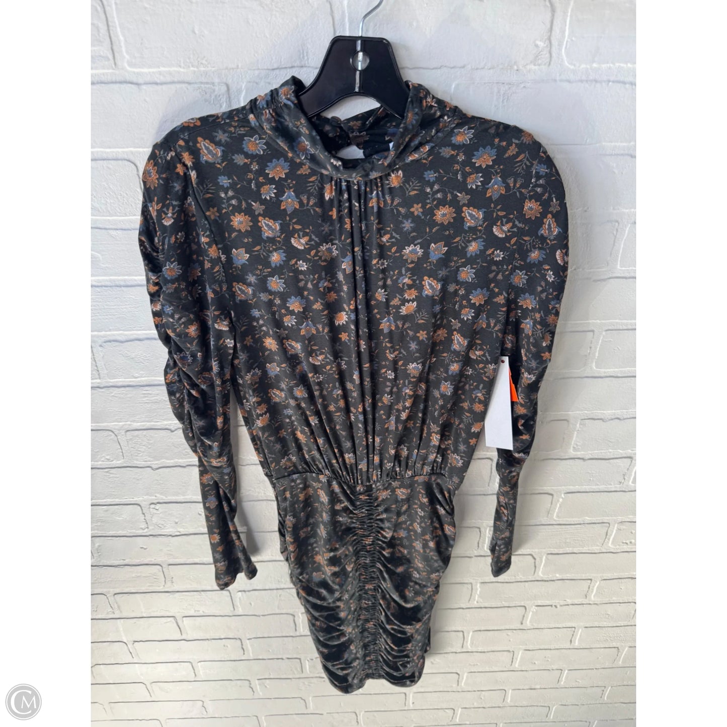 Dress Casual Midi By Evereve In Grey & Orange, Size: Xs