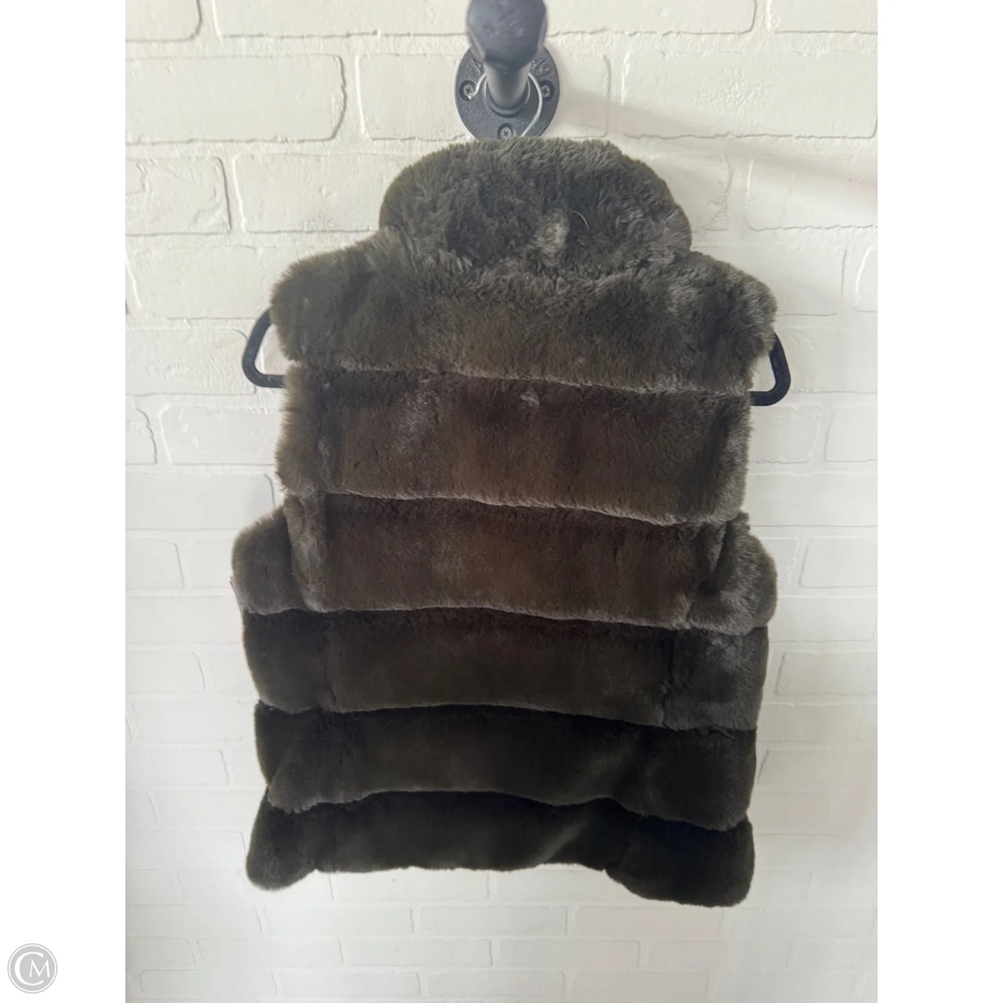 Vest Faux Fur & Sherpa By Via Spiga In Green, Size: M