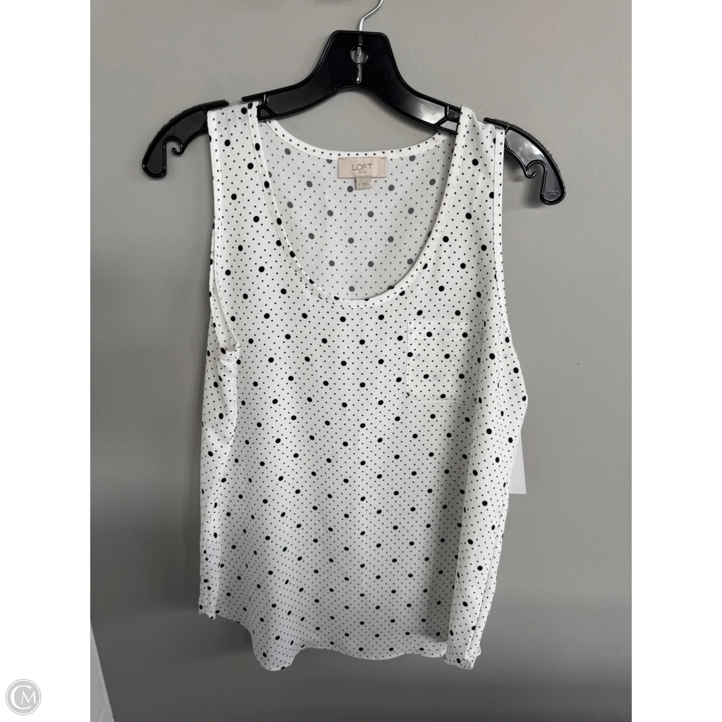 Top Sleeveless Basic By Loft In Black & White, Size: M