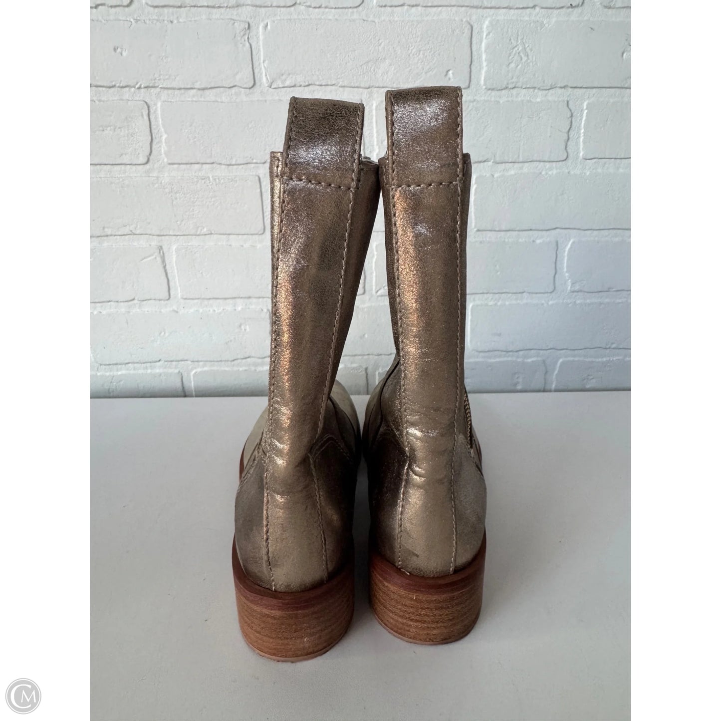 Boots Mid-calf Flats By Vince Camuto In Gold, Size: 7