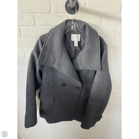 Coat Peacoat By H&m In Grey, Size: S