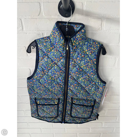 Vest Puffer & Quilted By J. Crew In Blue & Green, Size: S