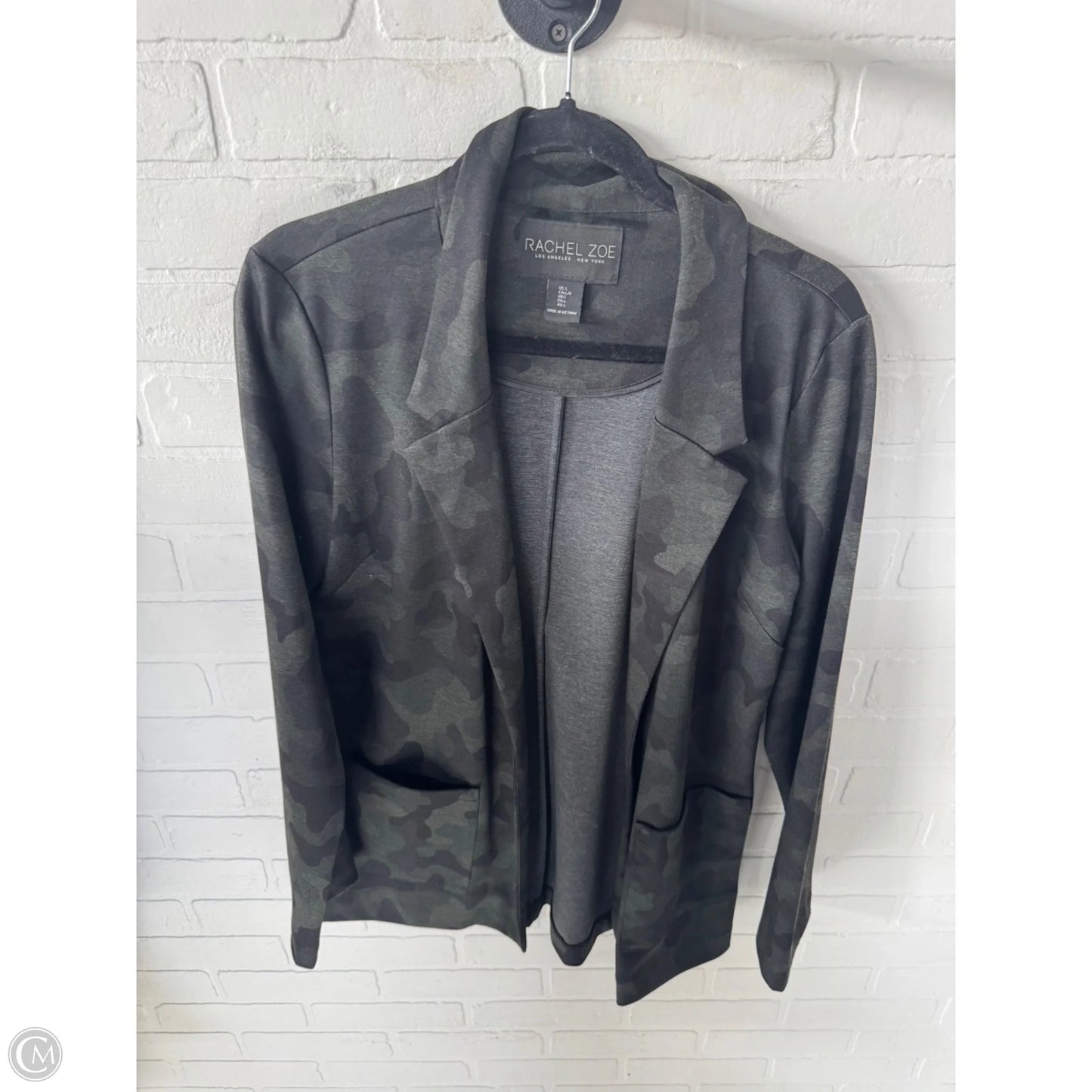 Blazer By Rachel Zoe In Camouflage Print, Size: L