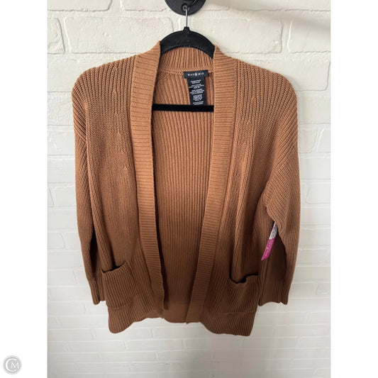 Sweater Cardigan By Clothes Mentor In Tan, Size: M