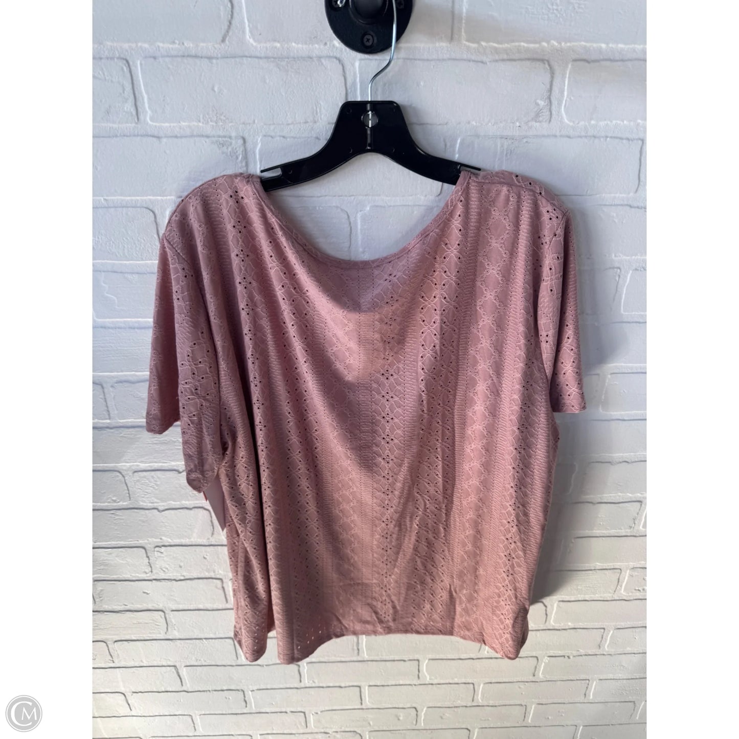 Top Short Sleeve By Cme In Pink, Size: 3x