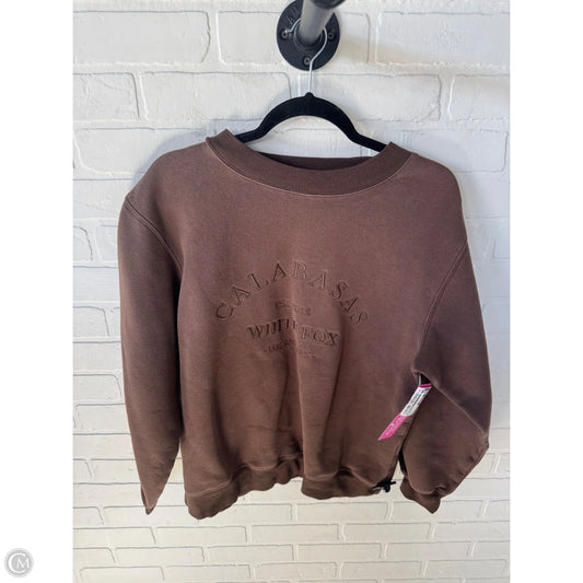Sweatshirt Crewneck By White Fox In Brown, Size: S