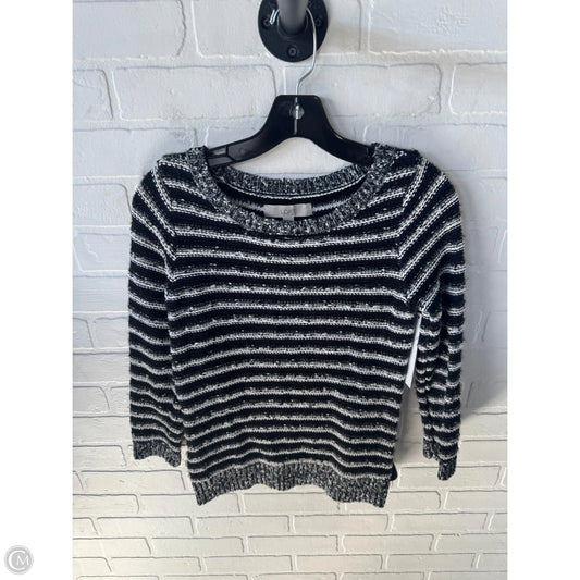 Sweater By Loft In Black & Blue, Size: Xs