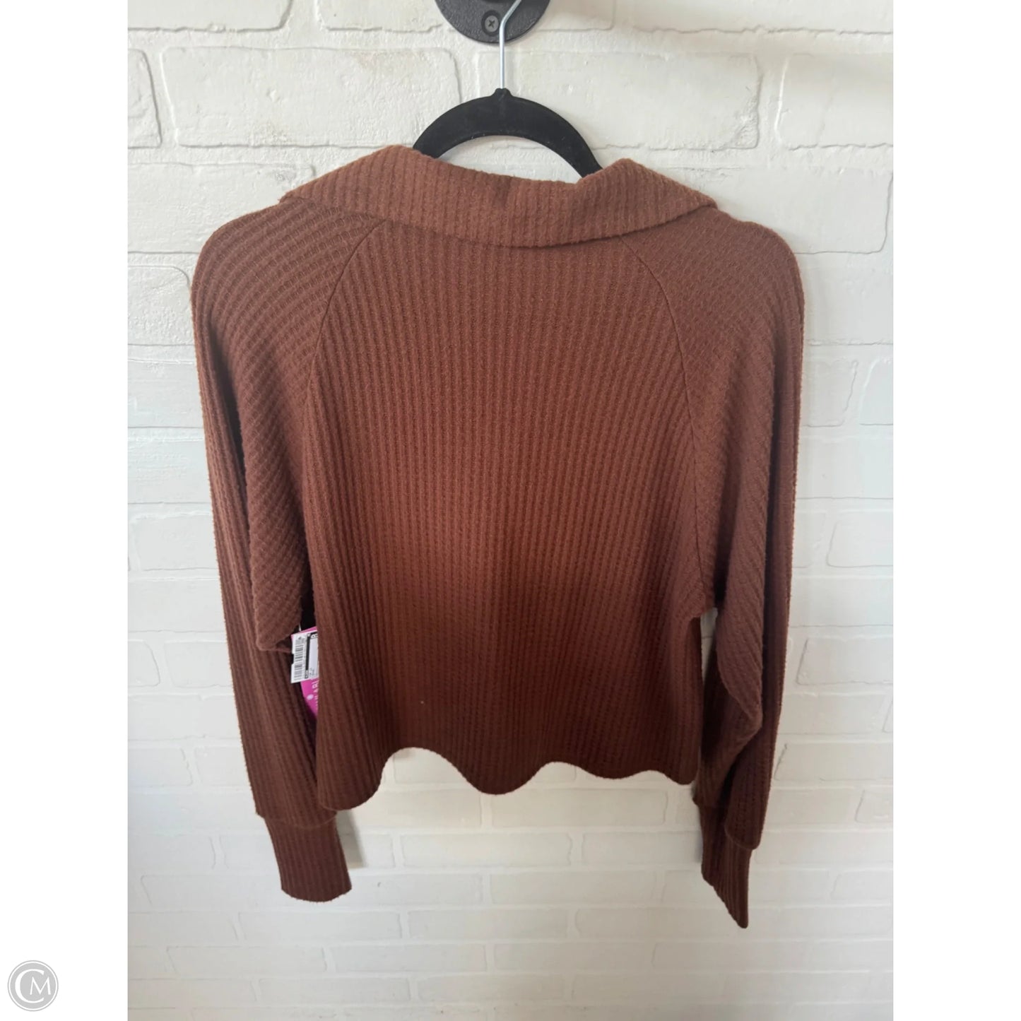 Top Long Sleeve By Lush In Brown, Size: S