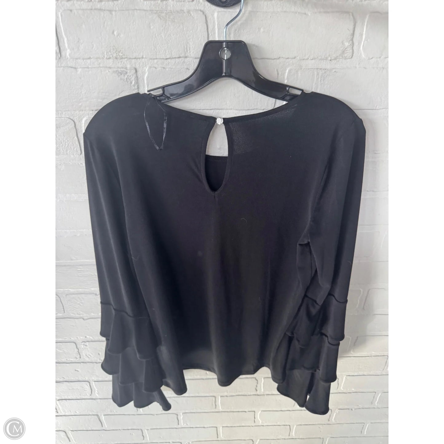 Top Long Sleeve By Cece In Black, Size: S