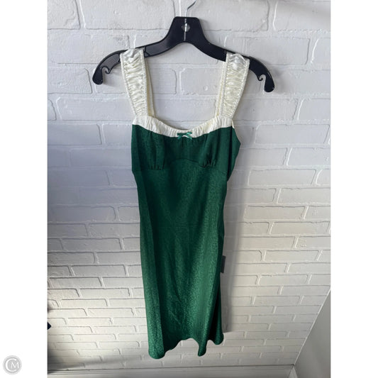 Dress Casual Midi By Lush In Green & White, Size: S