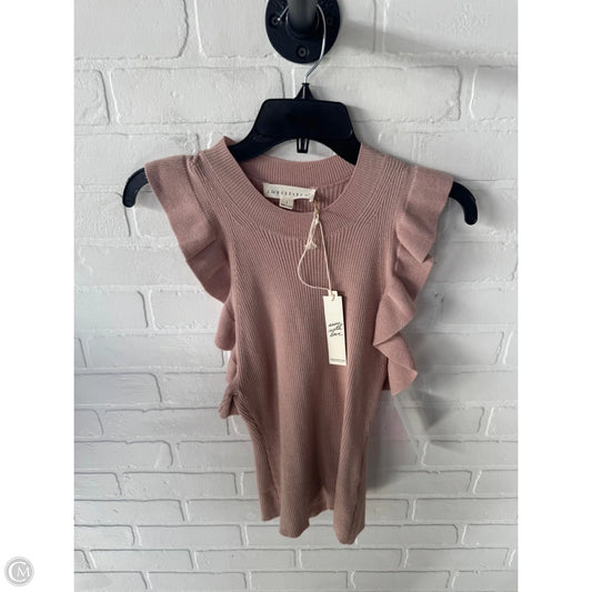 Sweater Short Sleeve By Lovestitch In Pink, Size: L