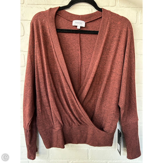 Top Long Sleeve By Clothes Mentor In Red, Size: L