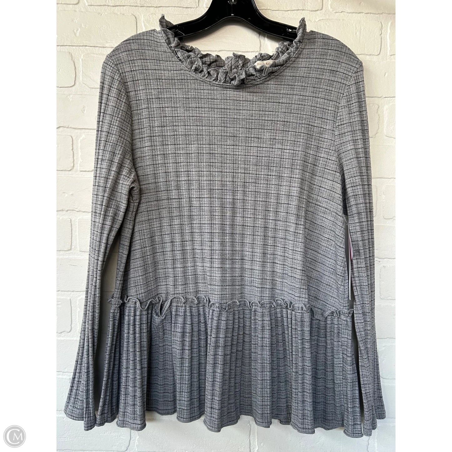 Top Long Sleeve By Altard State In Grey, Size: L