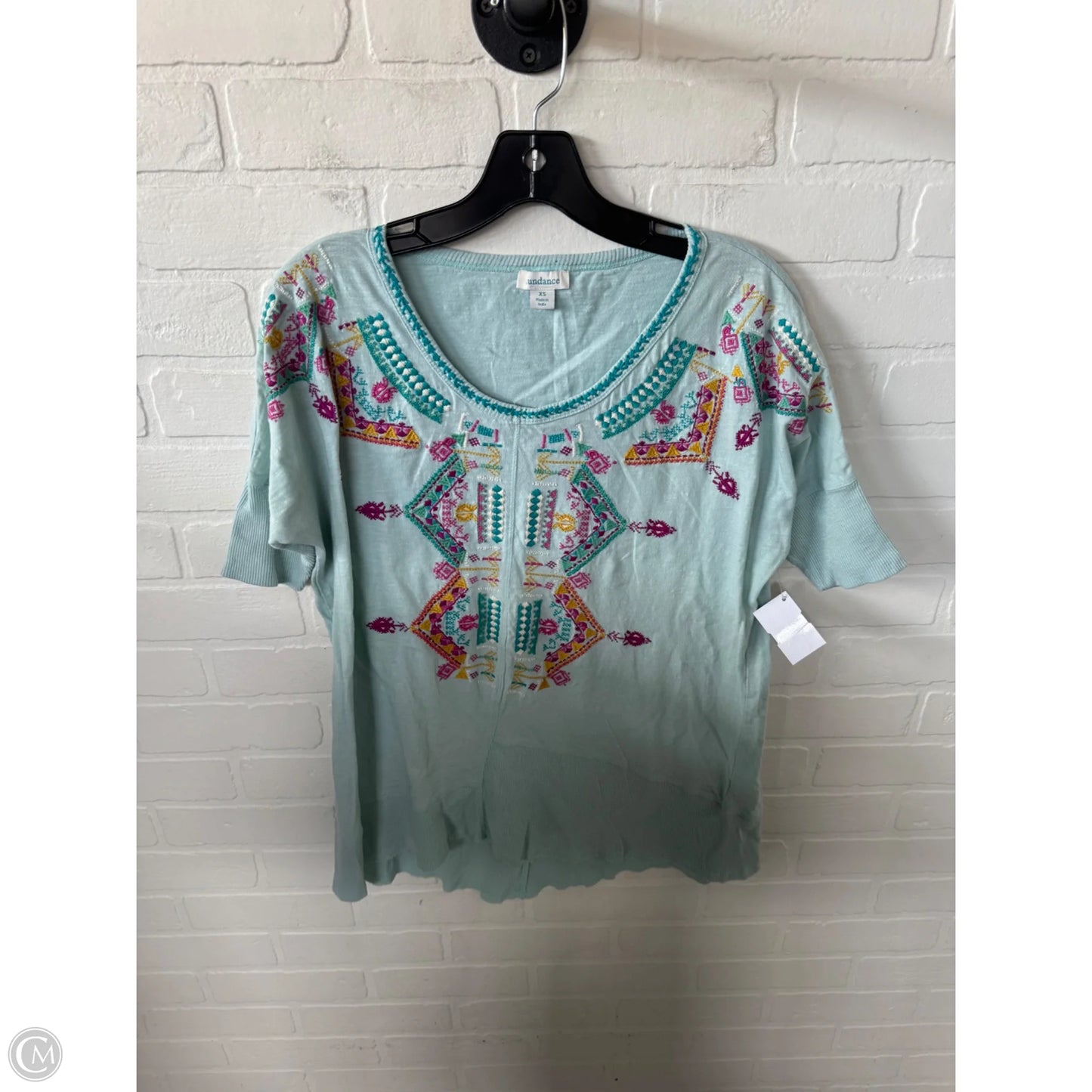 Top Short Sleeve By Sundance In Blue & Purple, Size: Xs