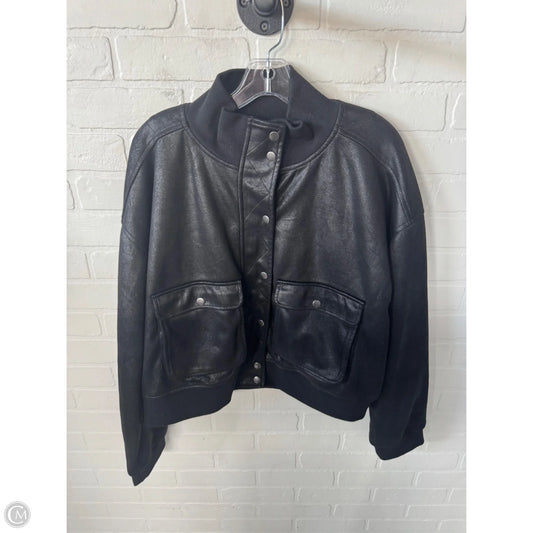 Jacket Moto By Evereve In Black, Size: Xl