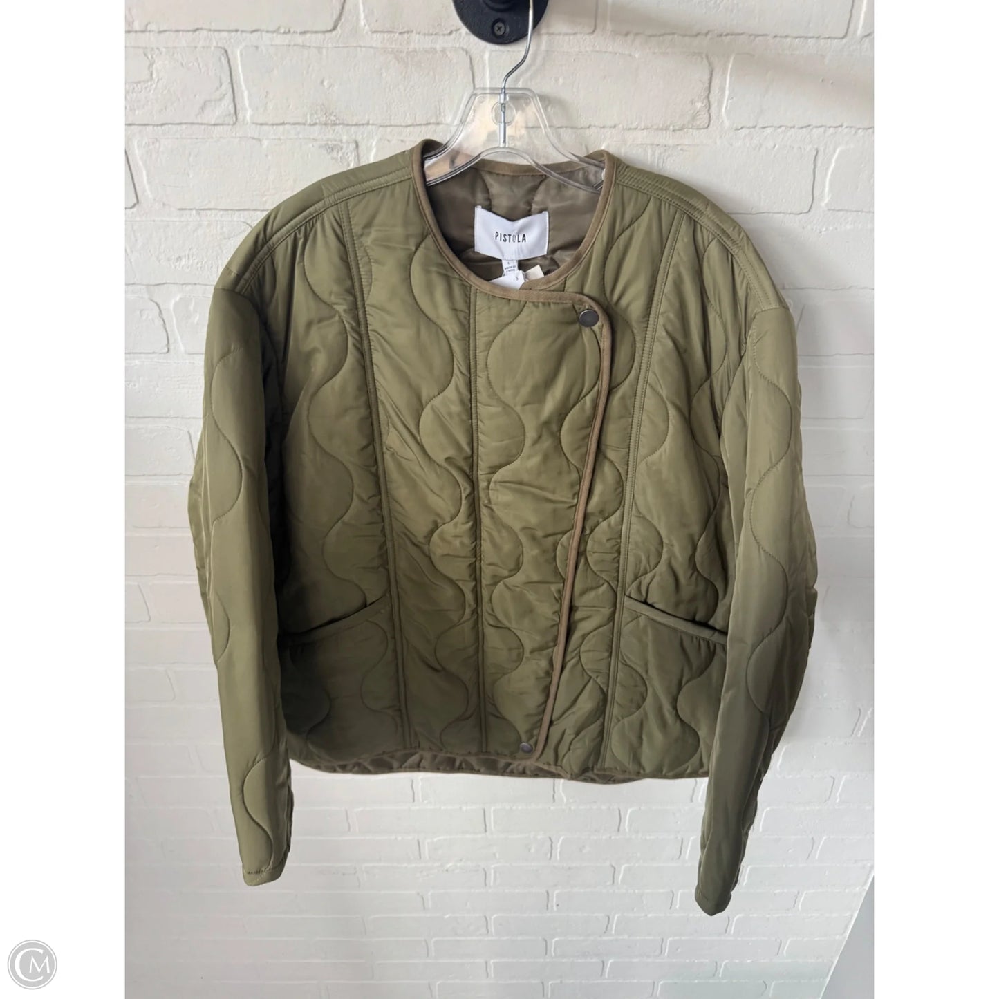 Jacket Puffer & Quilted By Pistola In Green, Size: L