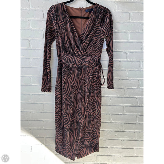 Dress Casual Midi By Rachel Roy In Black & Brown, Size: M
