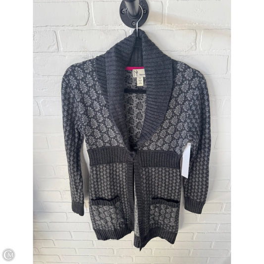 Sweater Cardigan By Clothes Mentor In Grey, Size: S