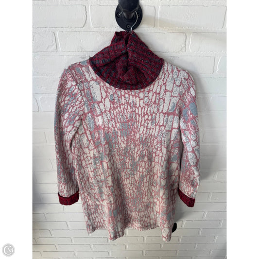 Dress Sweater By Maeve In Blue & Red & White, Size: S