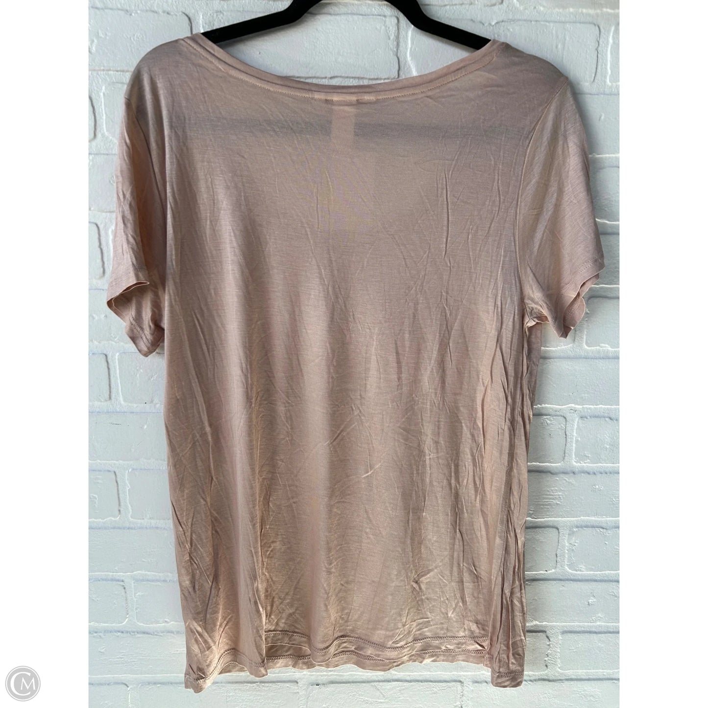 Top Short Sleeve Basic By H&m In Tan, Size: M