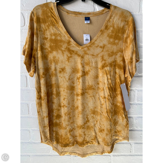 Top Short Sleeve Basic By Old Navy In Yellow, Size: L