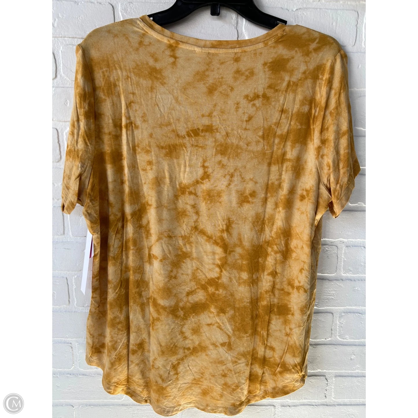 Top Short Sleeve Basic By Old Navy In Yellow, Size: L