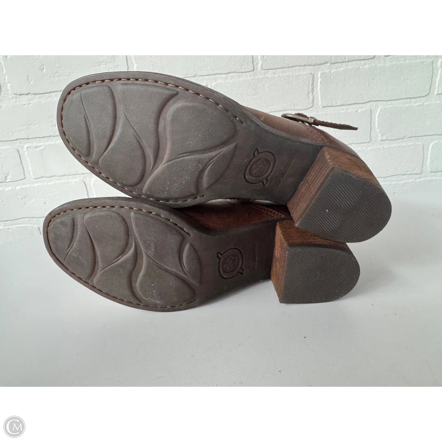 Boots Ankle Heels By Born In Brown, Size: 8
